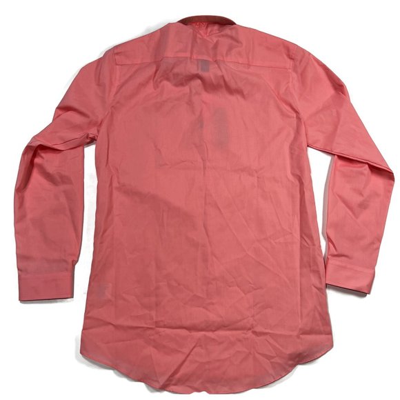 J Ferrar Slim Fit Mens Button Up Long Sleeve Dress Shirt & Tie Medium New Pink - Picture 9 of 14